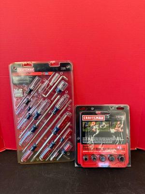 Lot 1120 18 piece screwdriver set and craftsman Damaged bolt/nut remover set