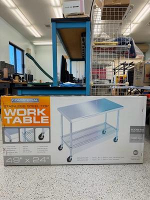 Lot 1122 commercial stainless steel top worktable