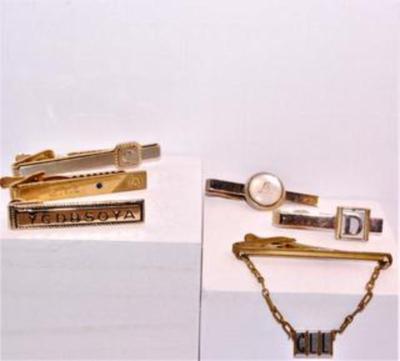Multiples Assortment of Tie Bars and Clasps 19 Pcs.