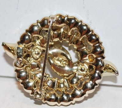 "Flying Wings" Pin with 26 Irridescent Stones 1 1/2" Diameter
