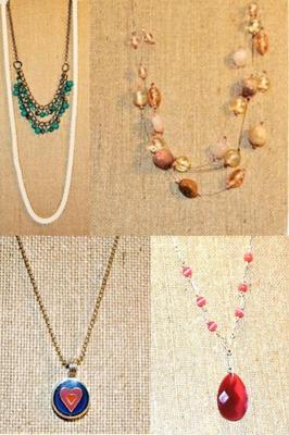 Multiples Assortment of Necklaces 4 @ 16" L & 1 @ 30" L