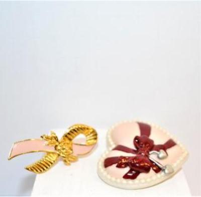 "Breast Cancer" Style Pins 2 Pcs.