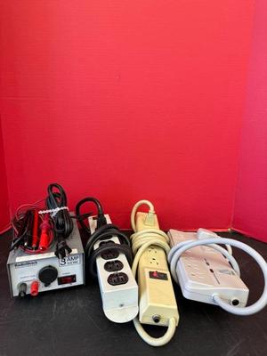 Lot 1141 RadioShack regulated power supplies and 3 surge protection