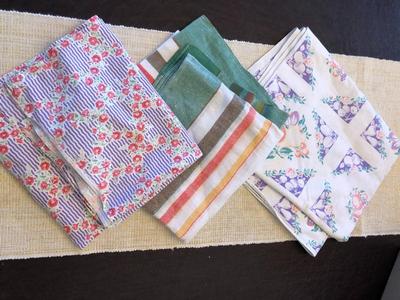 3 VINTAGE TABLE CLOTHS