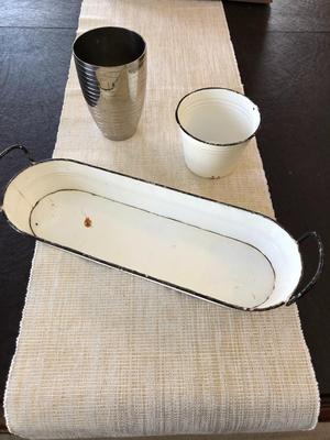 3 METAL DECORATOR ITEMS