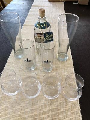 JACK DANIELS BEER AND WHISKEY GLASS LOT