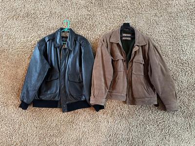 2 MENS LEATHER JACKETS