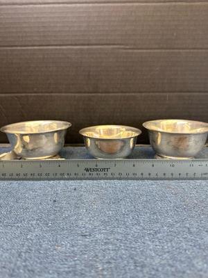 Lot 1313 Three sterling silver bowls