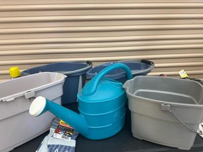 Lot 1348 cleaning plastic buckets