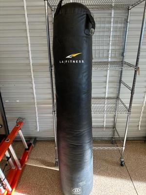 Lot 1357 heavy bag with LA fitness logo
