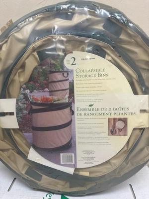 Lot 1411 set of 2 Collapsible storage bins