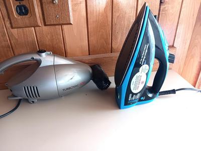 TurboVac 600 hand vacuum and Hamilton Beach Clothes Iron - like new!
