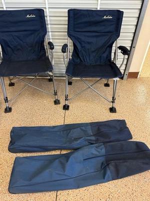 Lot 1068, Maccabee folding chairs, two chairs plus carrying cases