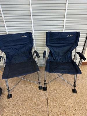Lot 1068, Maccabee folding chairs, two chairs plus carrying cases