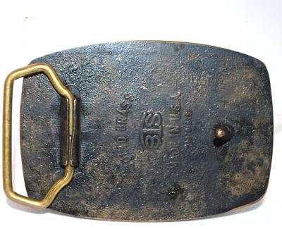 "Largemouth Bass" Belt Buckle Solid Brass "BTS" 1978 3 1/2" x 2 1/2"