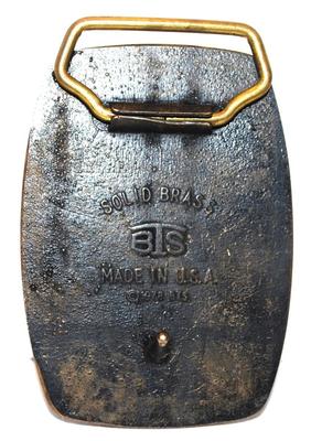 "Largemouth Bass" Belt Buckle Solid Brass "BTS" 1978 3 1/2" x 2 1/2"