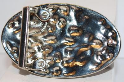 Deep Embossed Graphic Design Belt Buckle 3 1/2" x 2" Oval