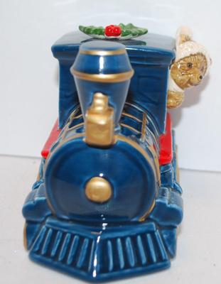 "Otagiri" Locomotive & Santa Bear Music Box Plays "Joy To The World" 5" L x 5" H x 3" W