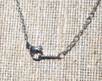 Petite Pendant Cross on Silver Chain Necklace with Blue Cubic Zirconia Stones 20