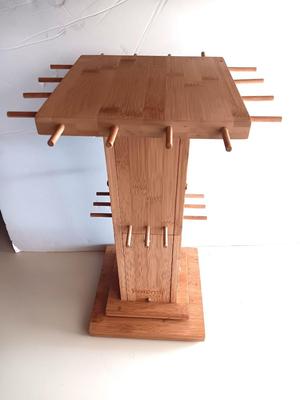 Wooden Rotensil rack - Rotating countertop utensil organizer