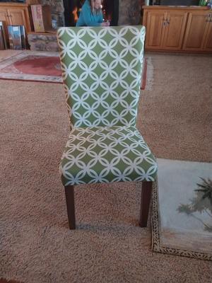 WALL HUNG TAPESTRY AND A UPHOLSTERED SIDE CHAIR