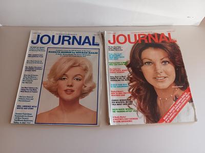 Two collectible back issue magazines - Journal - with Marilyn Monroe