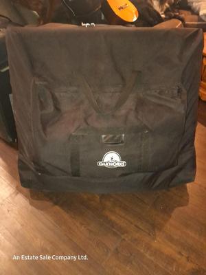 Like new - Oak works portable Shiatsu Massage table with accessories and storage / travel bag