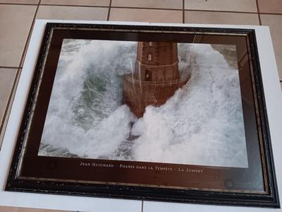 Nautical Framed wall art with glass Jean Guichard Phares Dans La Tempete La Jumet