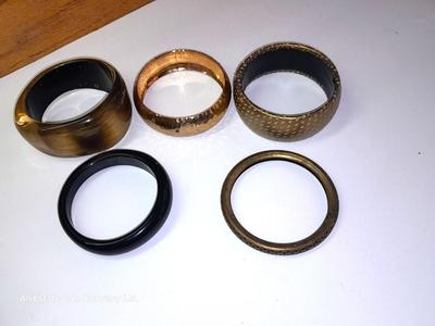 Bangle bracelets - Brass cuff - Black - and others Nice!