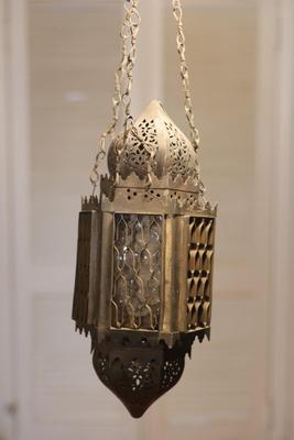 Antique Hanging Lantern Lamp (See Description)