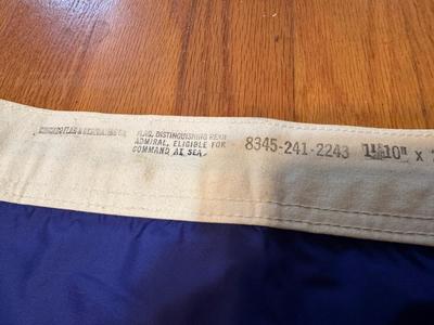 2 Star Admiral Flag. Vietnam Era