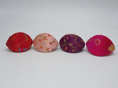 4 fabric coin purses - pop up lids