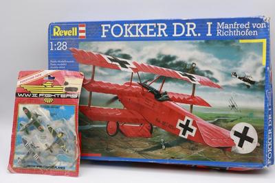 Triplane Model Kit & WWII Model Cast Tootsie Toy Planes
