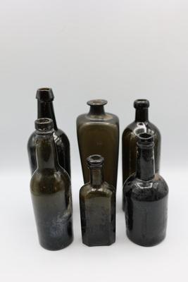 Collection of Antique Olive Green "Black Glass" Bottles (2 of 2)