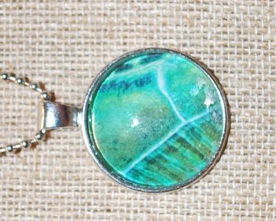 "Waterfalls" Enamel Styled PENDANT Necklace 19" L