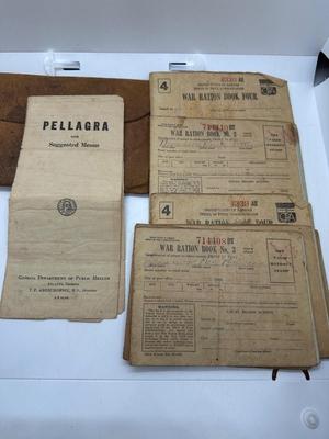 War Ration Pouch w/ Eight Ration Books