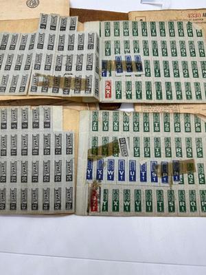 War Ration Pouch w/ Eight Ration Books