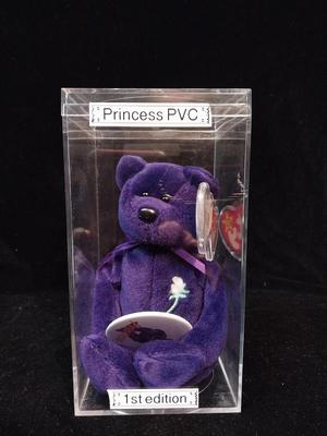 1ST EDITION PRINCESS DIANA PVC BEANIE BABY IN CASE
