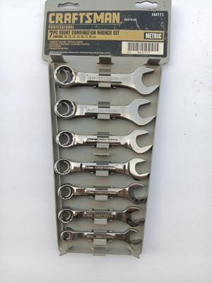 Brand new CRAFTSMAN 7-piece short Combination Metric Wrench set