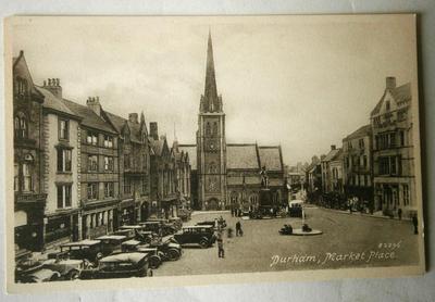 Postcard - Durham Market Place, England
