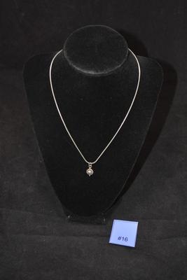 925 Serpentine Chain w/ 925 Sterling Pendant 16.5â€, 8.0g