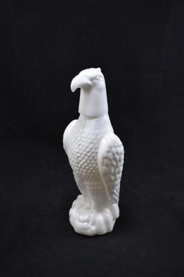 Vintage Milk Glass Eagle Decanter 11â€