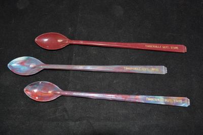 Vintage Timberville VA Dept. Store Soda Spoons