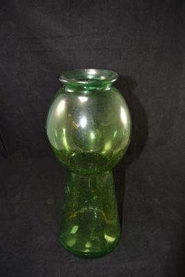 Vintage Green Glass Vase, SPAIN 14â€x6â€