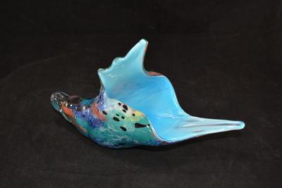Vintage MURANO Art Glass Shell w/ Crack AS IS