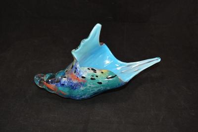 Vintage MURANO Art Glass Shell w/ Crack AS IS