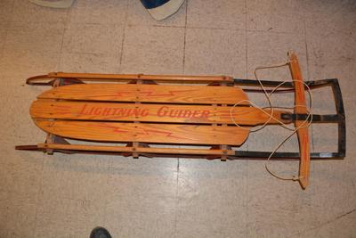 Vintage 57â€ â€œLightning Guiderâ€ Metal Runner Sled