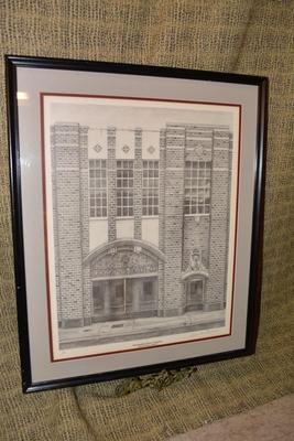 Framed & Signed Julie Ann Burtner Rockingham Motor Co. Print 3/100 21.75â€x26.5â€