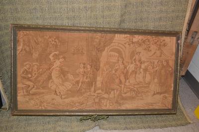 Antique Framed Tapestry 42â€x21.75â€