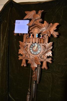 Vintage German Cuckoo Clock, Working, Needs Adjustment